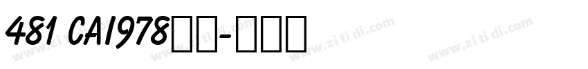 481 CAI978字体字体转换